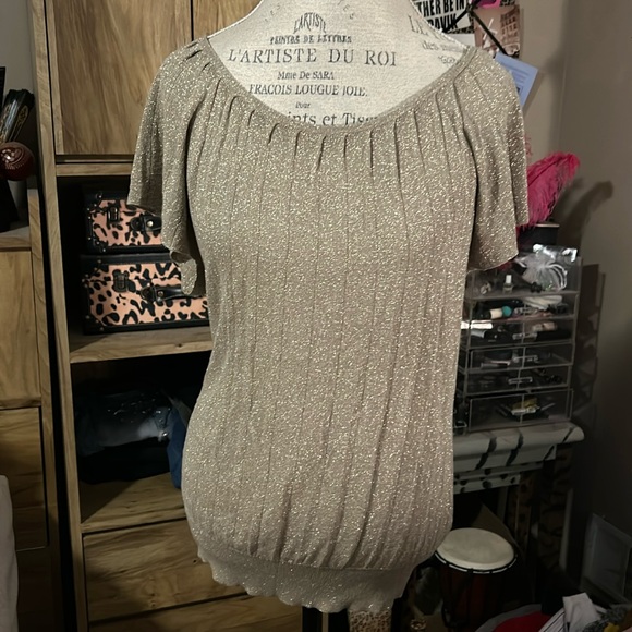 The Limited Gold Sparkly Blouse - Medium - Picture 1 of 5